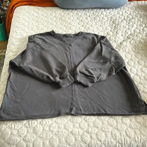 Aerie oversized crew sweatshirt gray XL